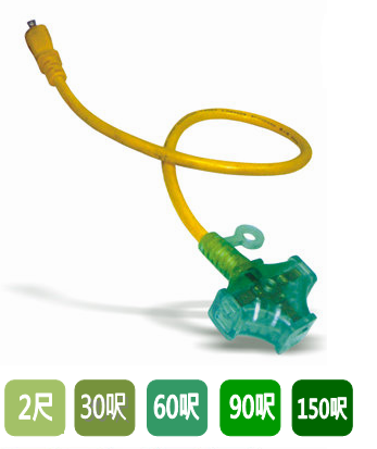 2心十字動力軟線｜AC125V／15A 規格的多尺寸動力軟線