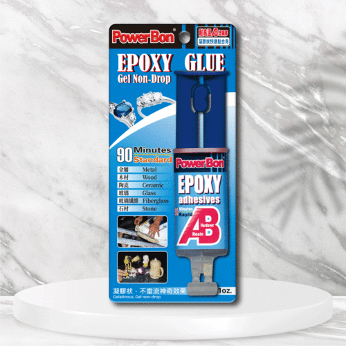 PowerBon90分AB膠1oz.針筒型｜90分鐘中速固化防水耐溫接著