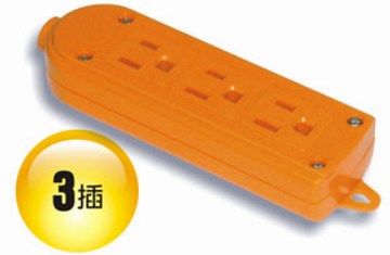 3P 3孔摔不破DIY插座｜AC125V 15A附電源指示燈防火耐熱插座