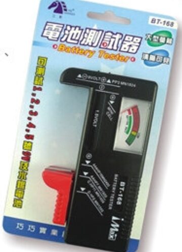 大型螢幕電池測試器｜適用多種乾電池與 9V 電池檢測的測試工具